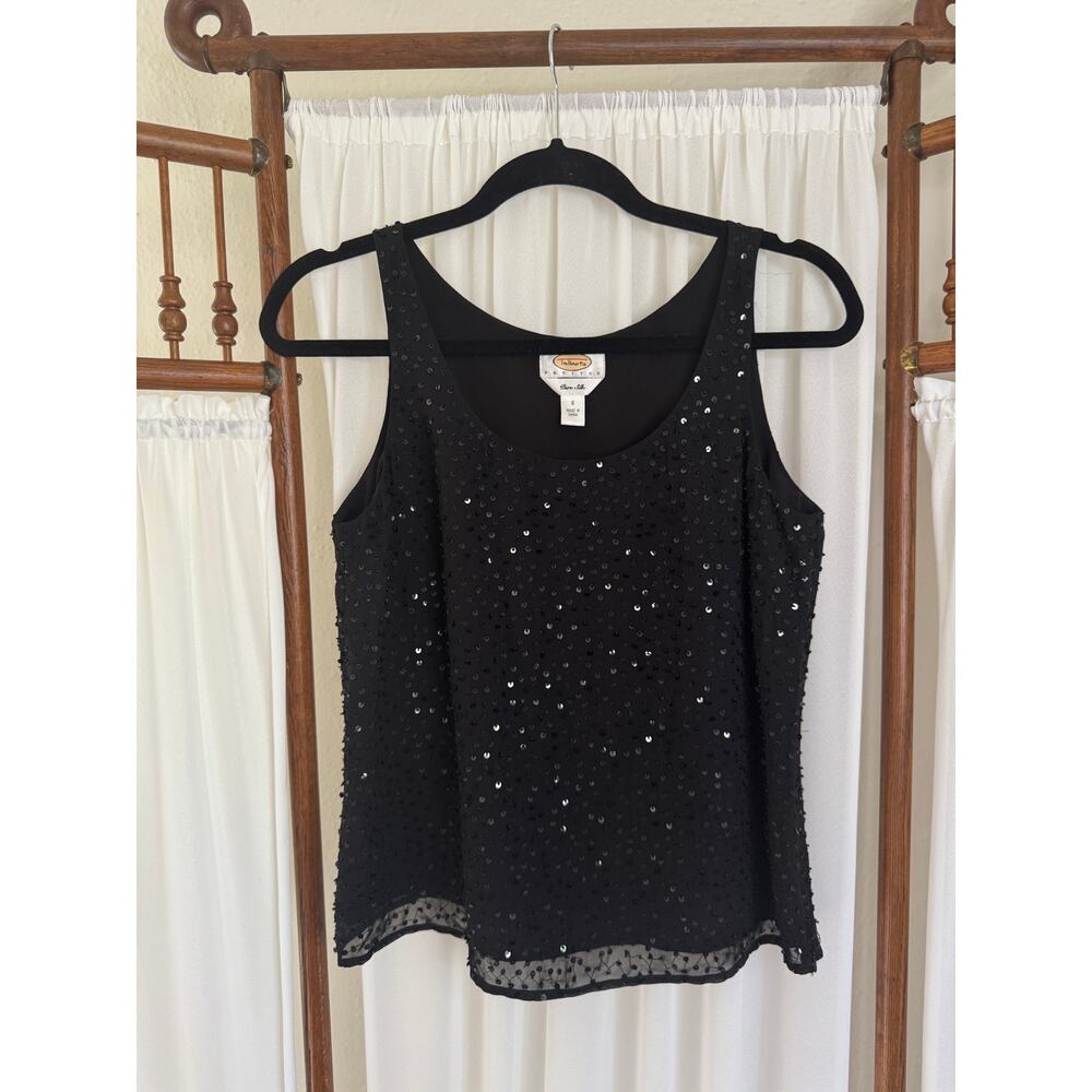 Vintage Talbots Sequin Pure Silk Tank Top